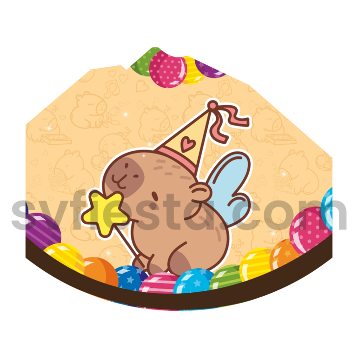 Gorro cumpleañero Capibara Doc.