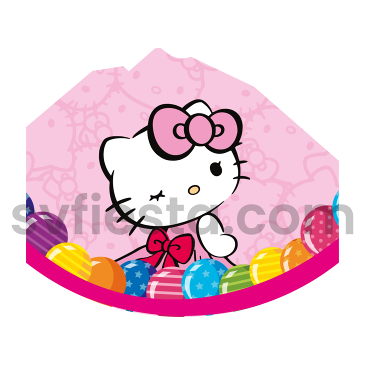 Gorro cumpleañero Hello Kitty Doc.