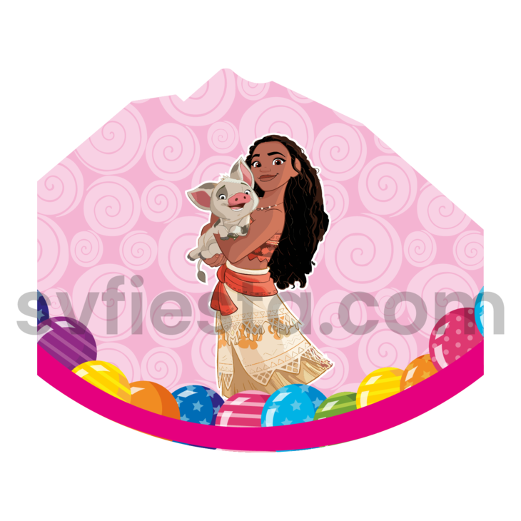 Gorro cumpleañero Moana Doc.