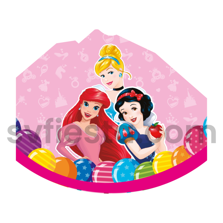 Gorro cumpleañero Princesas Doc.