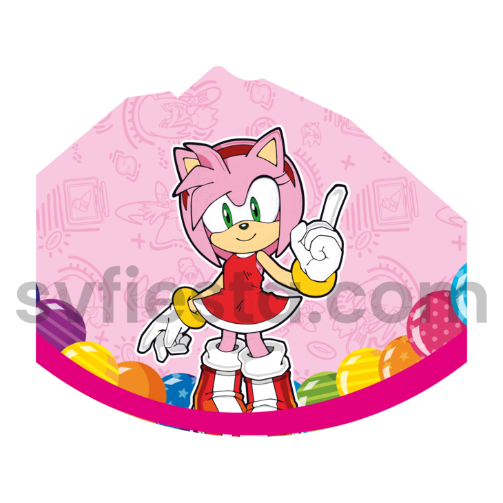 Gorro cumpleañero Sonic niña Doc.