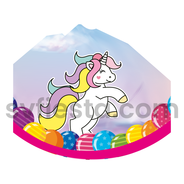 Gorro cumpleañero Unicornio Doc.