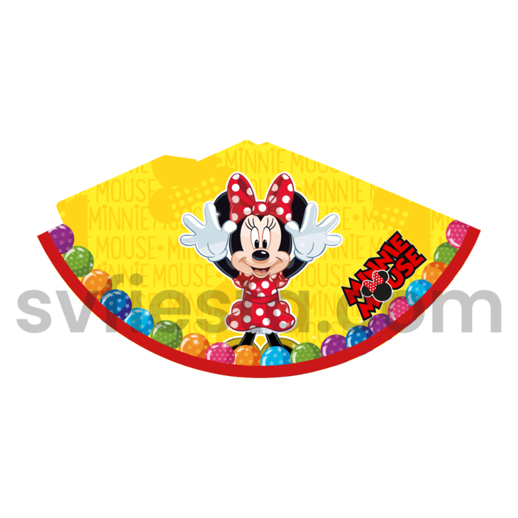 Gorro invitados Minie roja