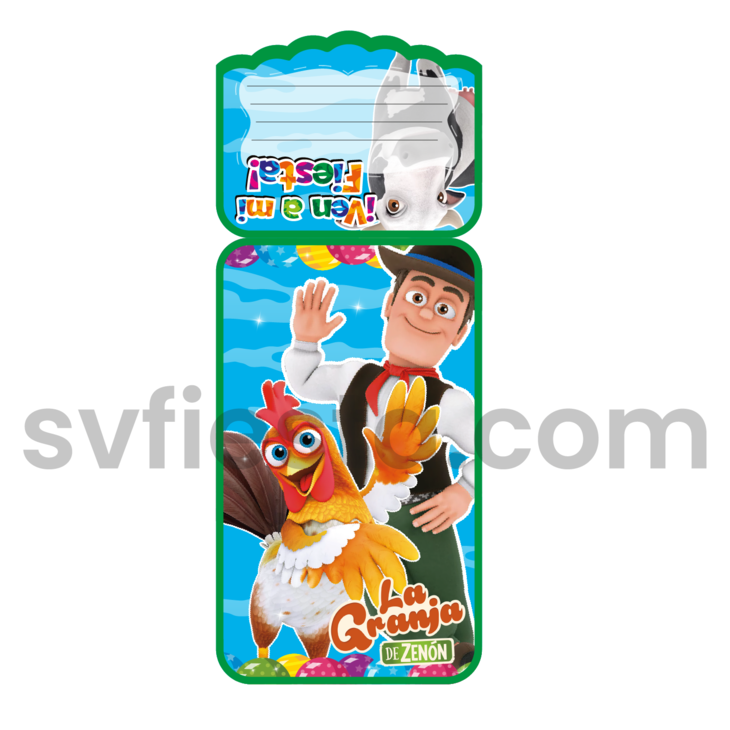 Tarjeta cumpleaños Granja Zenon
