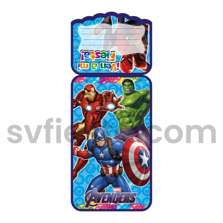 Tarjeta cumpleaños Avengers