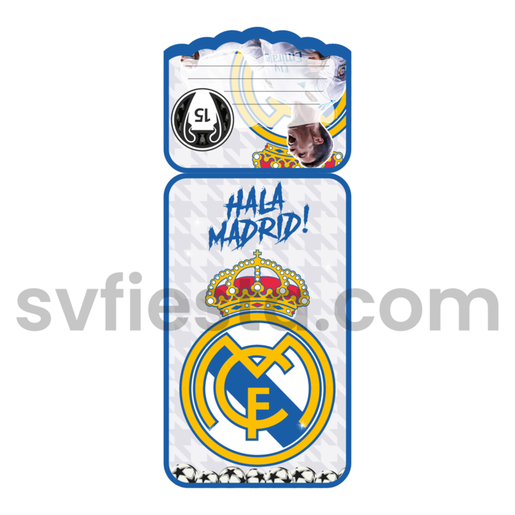 Tarjeta cumpleaños Real madrid