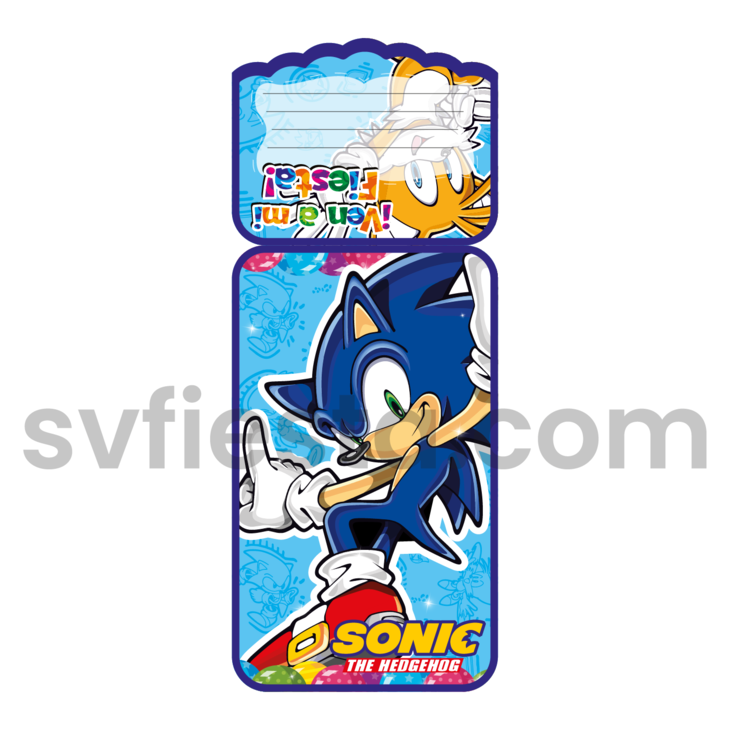 Tarjeta cumpleaños Sonic