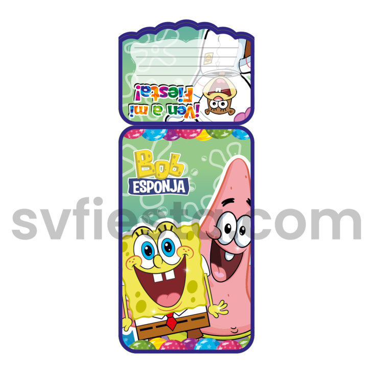 Tarjeta cumpleaños Bob Esponja